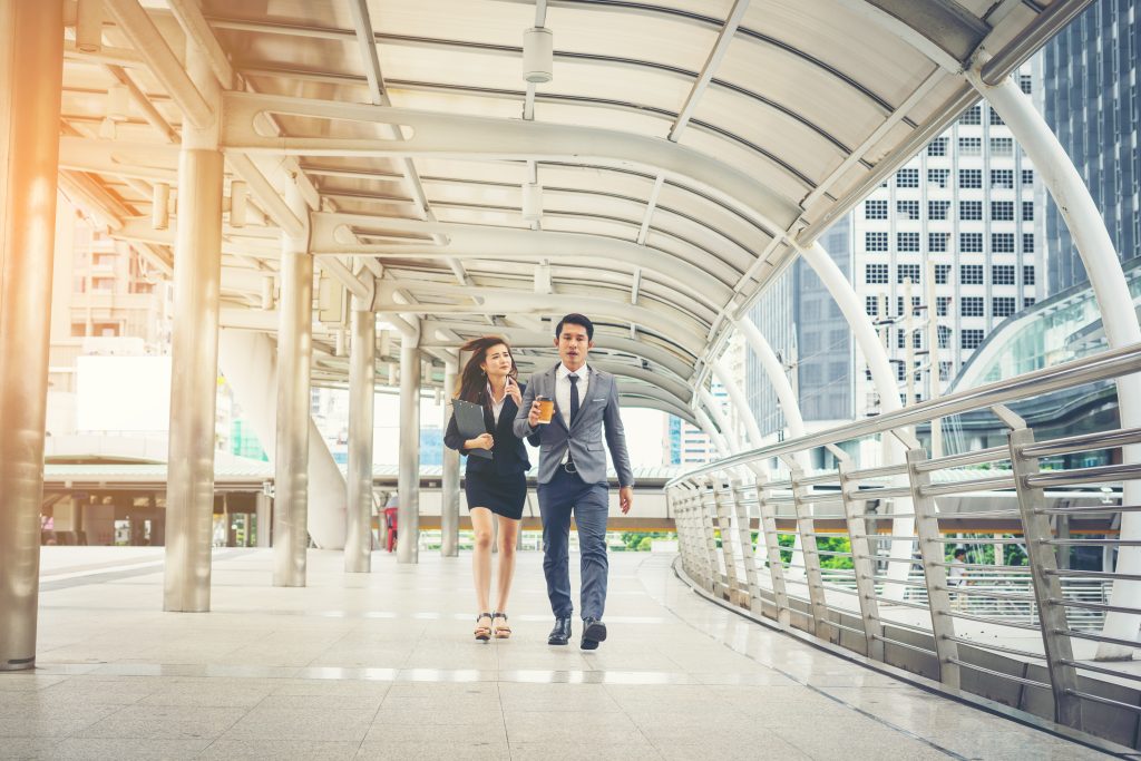 business people in airport